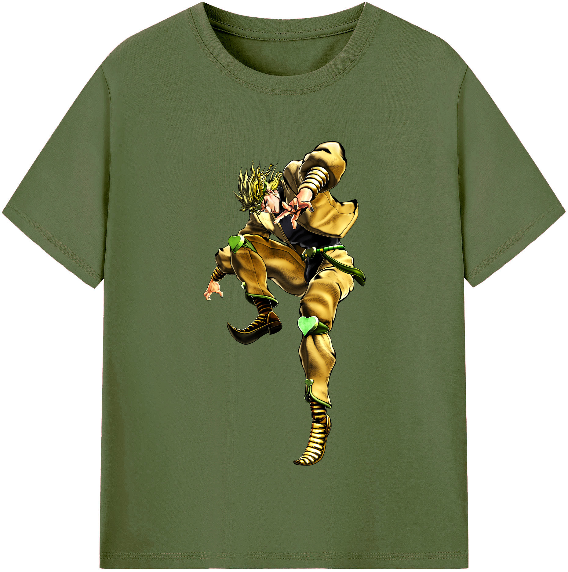 （画像用） ジョジョの奇妙な冒険 ディオ?ブランドー JoJo's Bizarre Adventure Dio Brando 綿100％半袖Tシャツ（フロントプリント）